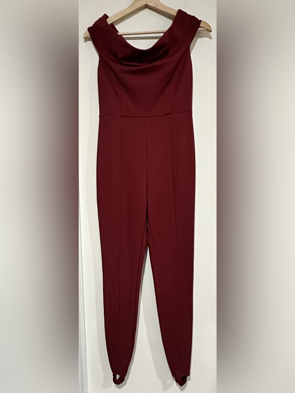 Reformation Ryder Knit Jumpsuit Burgundy Red